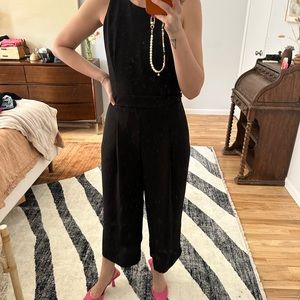 Banana Republic silky black jumpsuit